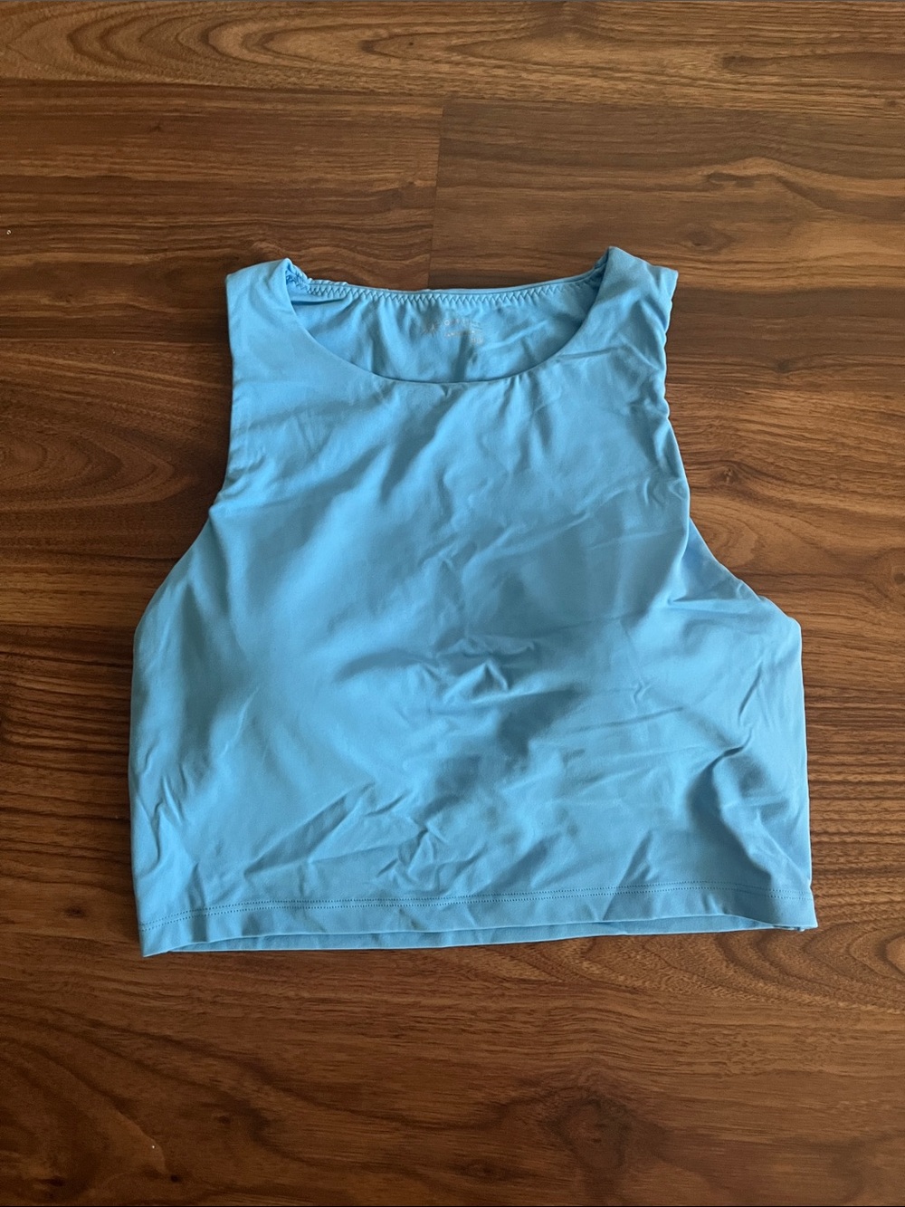 Aerie Offline Light Blue Cropped Workout Top